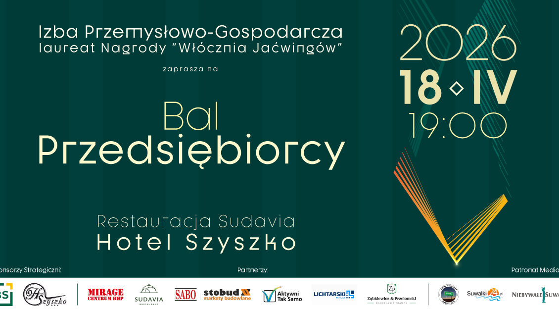 Uczestnicy balu w eleganckiej sali.