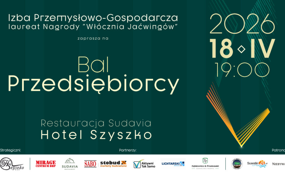 Uczestnicy balu w eleganckiej sali.