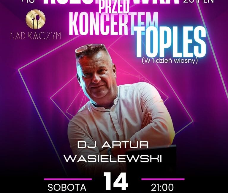 DJ Artur Wasielewski rozkręca imprezę Nad Kaczym