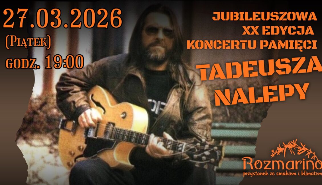 Jubileuszowy koncert pamięci Tadeusza Nalepy Muzycy podczas koncertu, gitara na pierwszym planie.