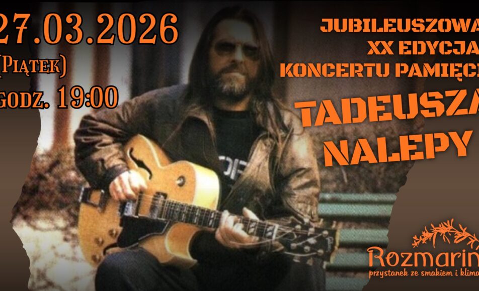 Muzycy podczas koncertu, gitara na pierwszym planie.