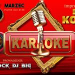 Mikrofon i światła na scenie przygotowane na karaoke.