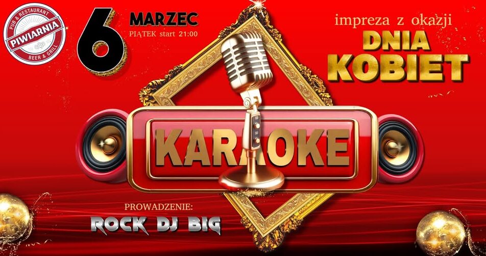 Mikrofon i światła na scenie przygotowane na karaoke.