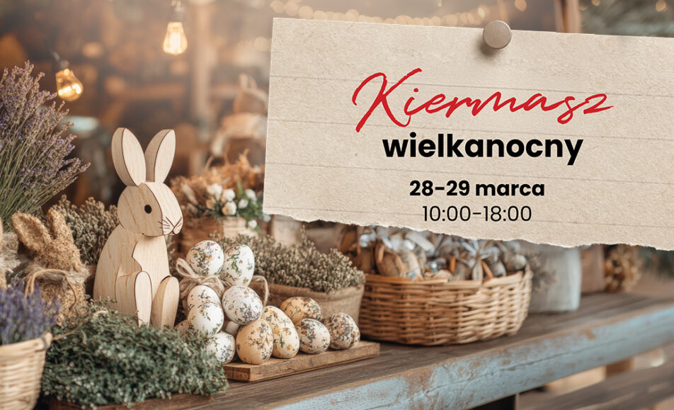 Kiermasz wielkanocny w Suwałki Plaza Stoisko z wielkanocnymi ozdobami i rękodziełem.