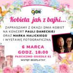 Koncert Pauli Daneckiej i Marka Halickiego z okazji Dnia Kobiet Paula Danecka i Marek Halicki grający na scenie.