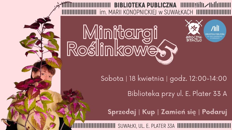 Ukorzenione sadzonki roślin doniczkowych na stołach w bibliotece.