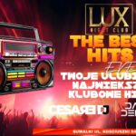 Logo Lux Night Club z datą wydarzenia 14 marca.