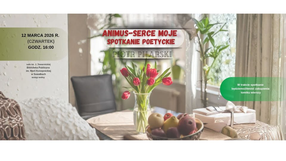 Piotr Pilarski podczas recytacji