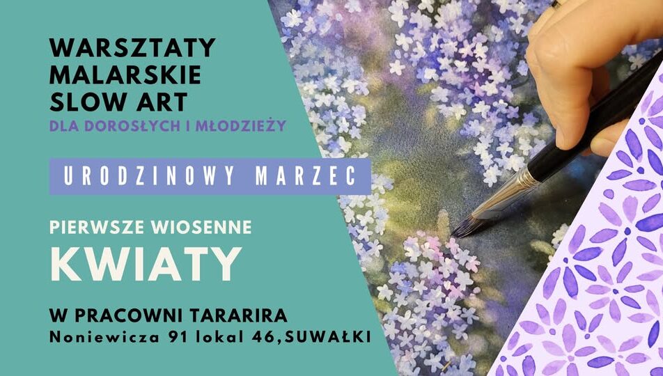 Malowanie wiosennych kwiatów akwarelami
