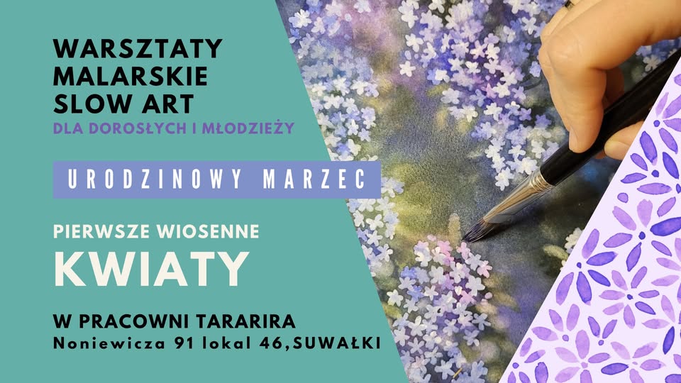 Malowanie wiosennych kwiatów akwarelami