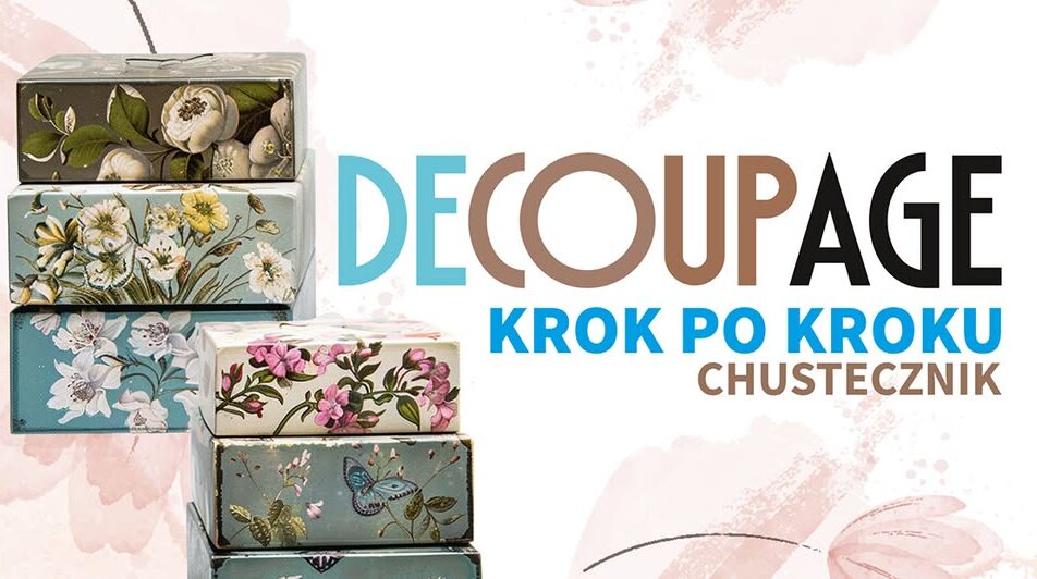 Warsztaty decoupage, uczestnicy wykonują chustecznik