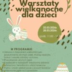 Dzieci bawiące się podczas warsztatów wielkanocnych.