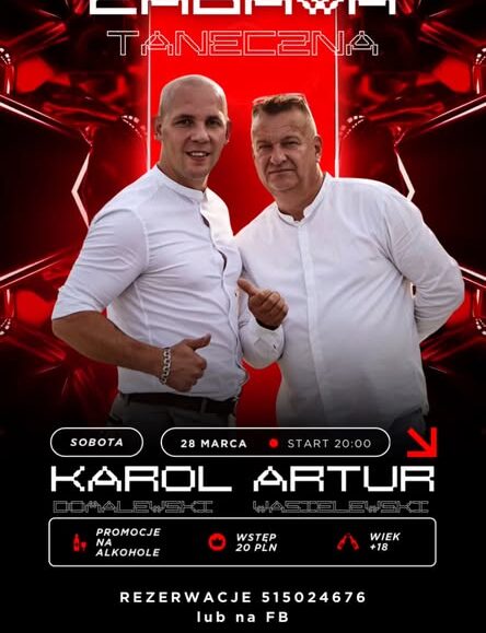 Karol Domalewski i Artur Wasielewski na Zabawie Tanecznej Nad Kaczym