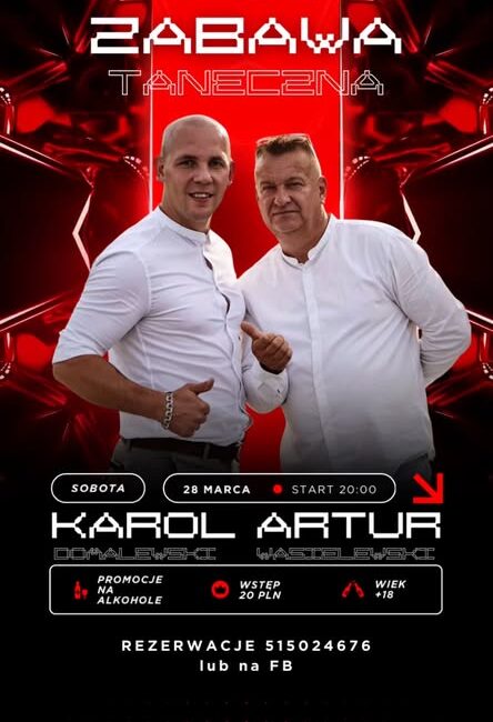 Karol Domalewski i Artur Wasielewski na Zabawie Tanecznej Nad Kaczym