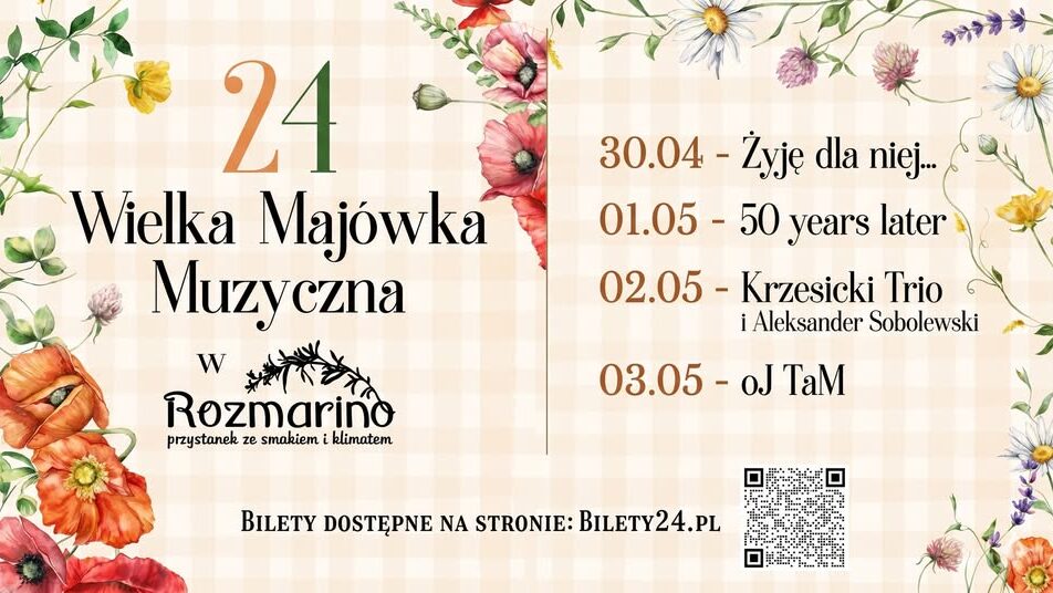 Plakat 24 Wielkiej Majówki Muzycznej