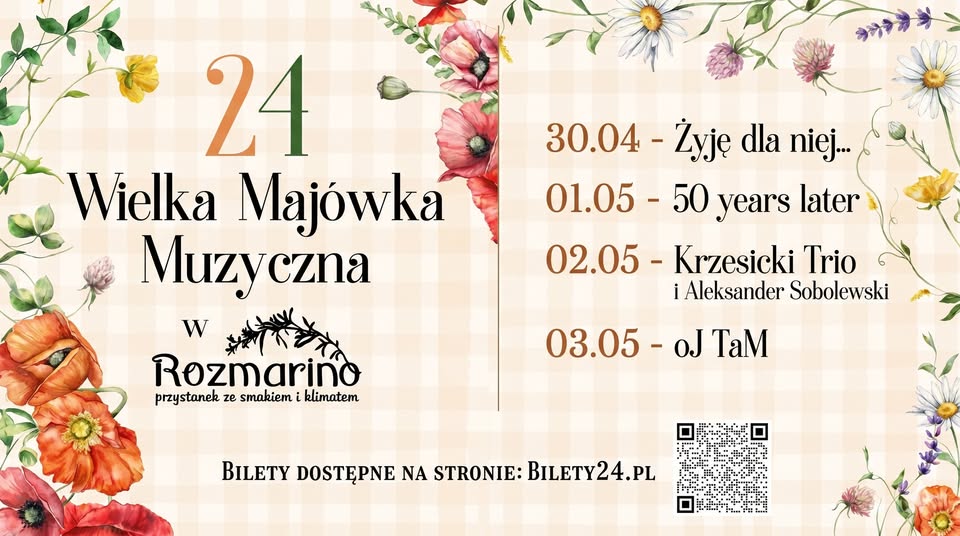 Plakat 24 Wielkiej Majówki Muzycznej