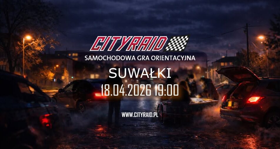 Samochodowa gra orientacyjna Cityraid w Suwałkach