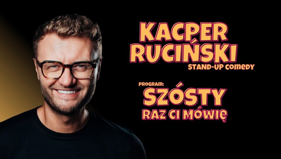 Kacper Ruciński – 'Szósty raz ci mówię' Kacper Ruciński na scenie podczas występu stand-upowego