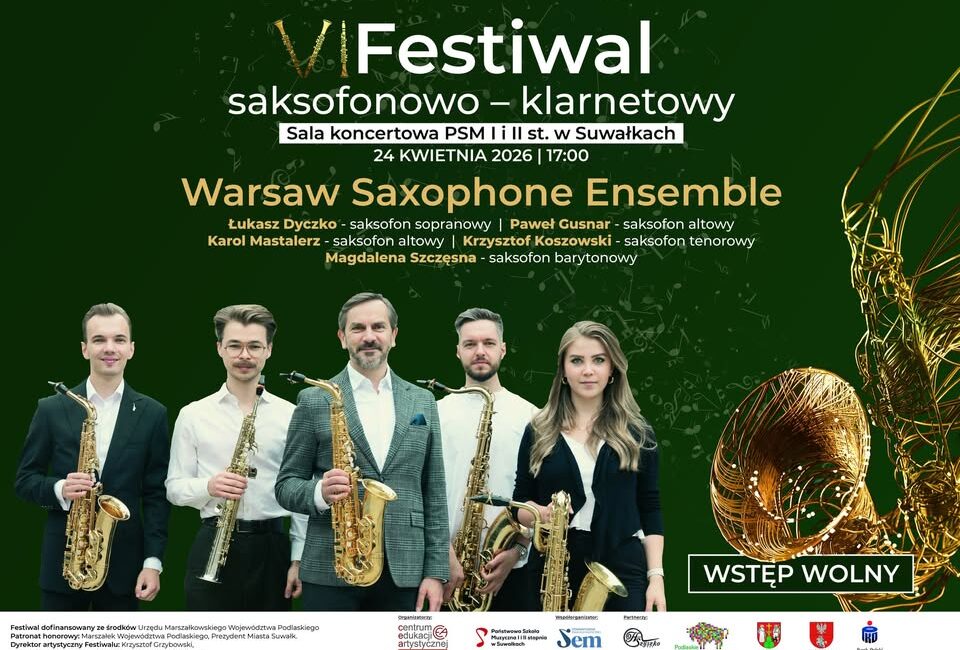 Warsaw Saxophone Ensemble podczas koncertu