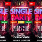 Plakat promujący Single Party w klubie z udziałem Danny Demaine i Oscar Rockenberg