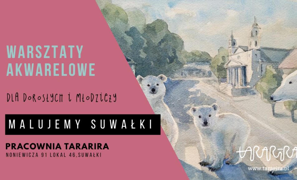 Uczestnicy malujący akwarelami w pracowni.