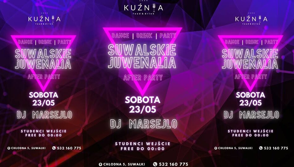 Plakat wydarzenia Suwalskie Juwenalia w Kuźnia Food&Drink