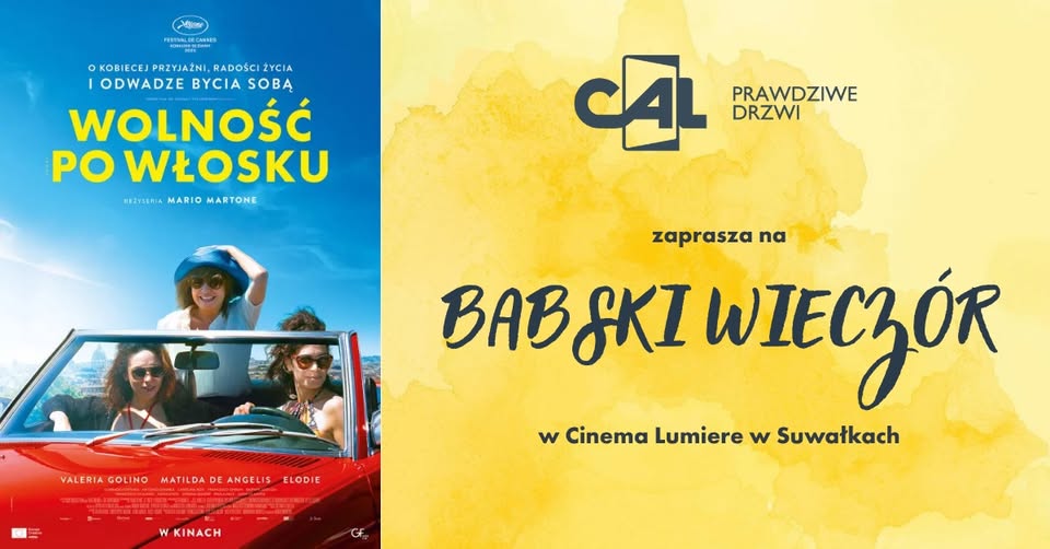 Plakat wydarzenia „Wolność po włosku” na Babskim Wieczorze z CAL w Cinema Lumiere