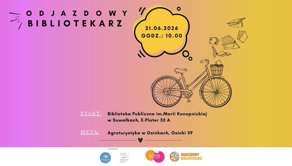 Plakat 15. rajdu „Odjazdowy Bibliotekarz”