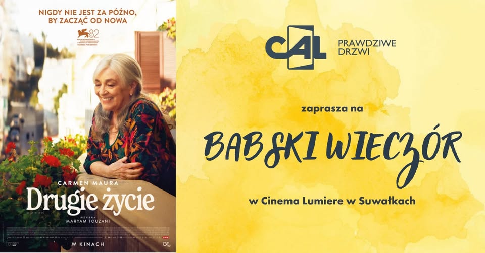 Plakat wydarzenia „Drugie życie” na Babskim Wieczorze w Cinema Lumiere