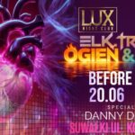 ELK.Tronic 2026 Before Party w Lux Night Club Plakat wydarzenia ELK.Tronic 2026 Before Party z informacją o Lux Night Club i dacie 20 czerwca 2026.