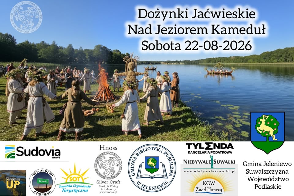 Plakat I Dożynek Jaćwieskich nad jeziorem Kameduł