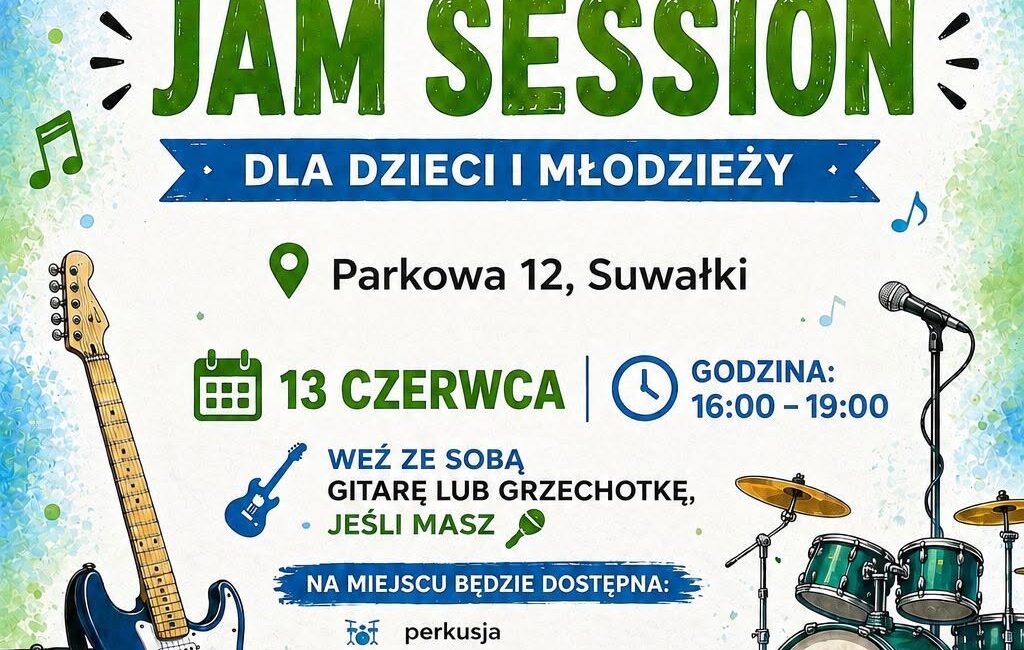 Młodzieżowy Jam Session dla dzieci i młodzieży w Suwałkach