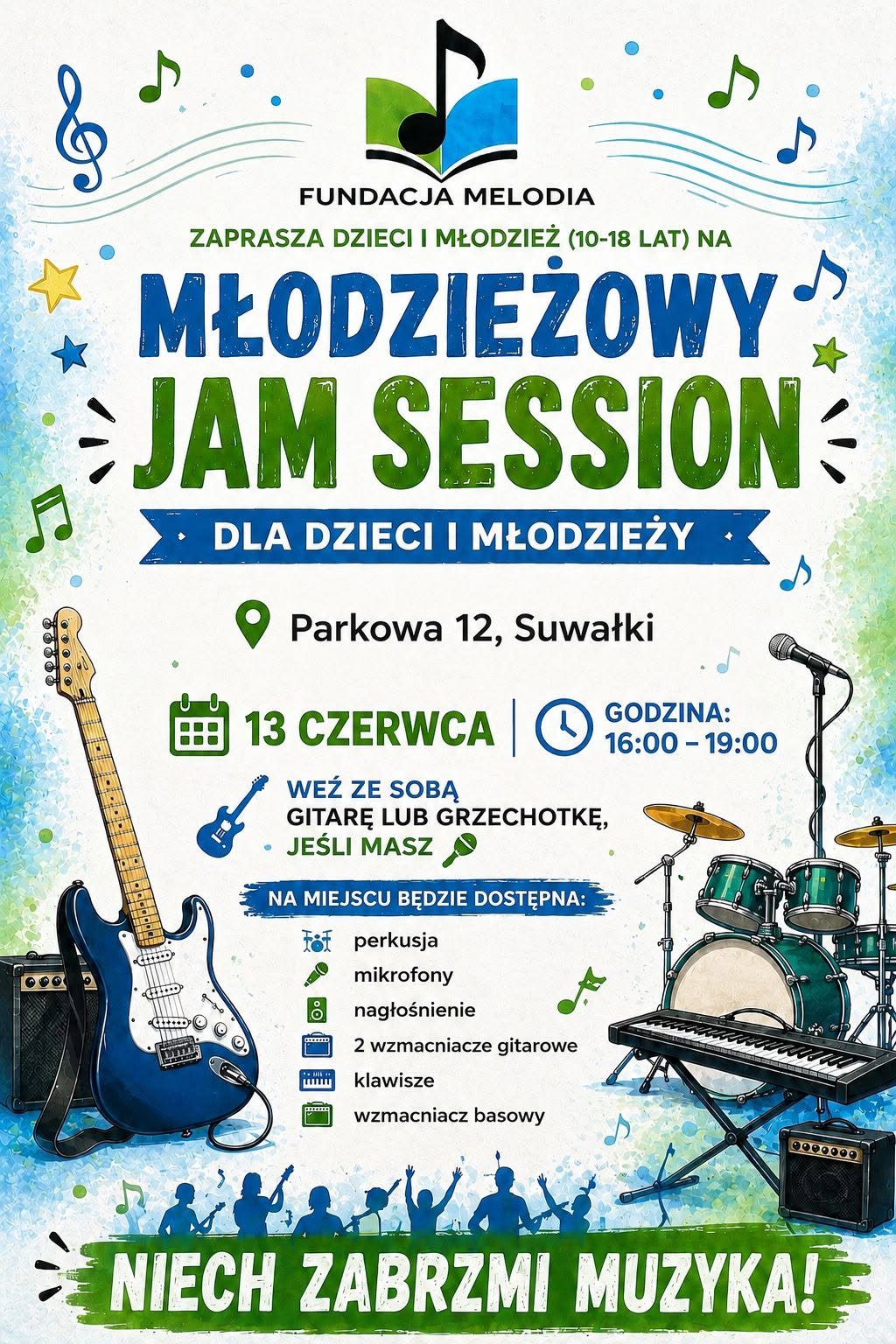 Młodzieżowy Jam Session dla dzieci i młodzieży w Suwałkach