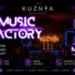 Plakat wydarzenia Music Factory z DJ Marsejlo w Kuźni Food & Drink