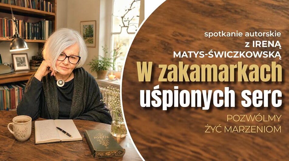Plakat spotkania autorskiego z Ireną Matys-Świczkowską w Kawiarence Artystycznej SOK