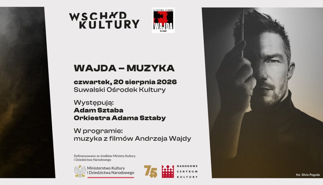 Wajda – Muzyka. Adam Sztaba i Orkiestra Adama Sztaby Plakat koncertu Wajda – Muzyka z udziałem Adama Sztaby i Orkiestry Adama Sztaby