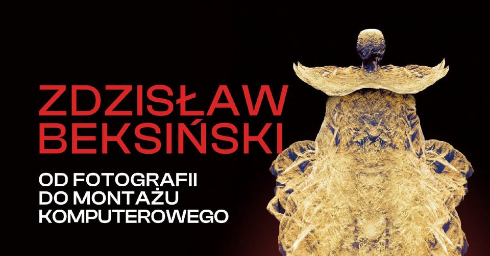 Wernisaż wystawy Zdzisława Beksińskiego „Od fotografii do montażu komputerowego” Plakat z informacją o wernisażu wystawy Zdzisława Beksińskiego „Od fotografii do montażu komputerowego”