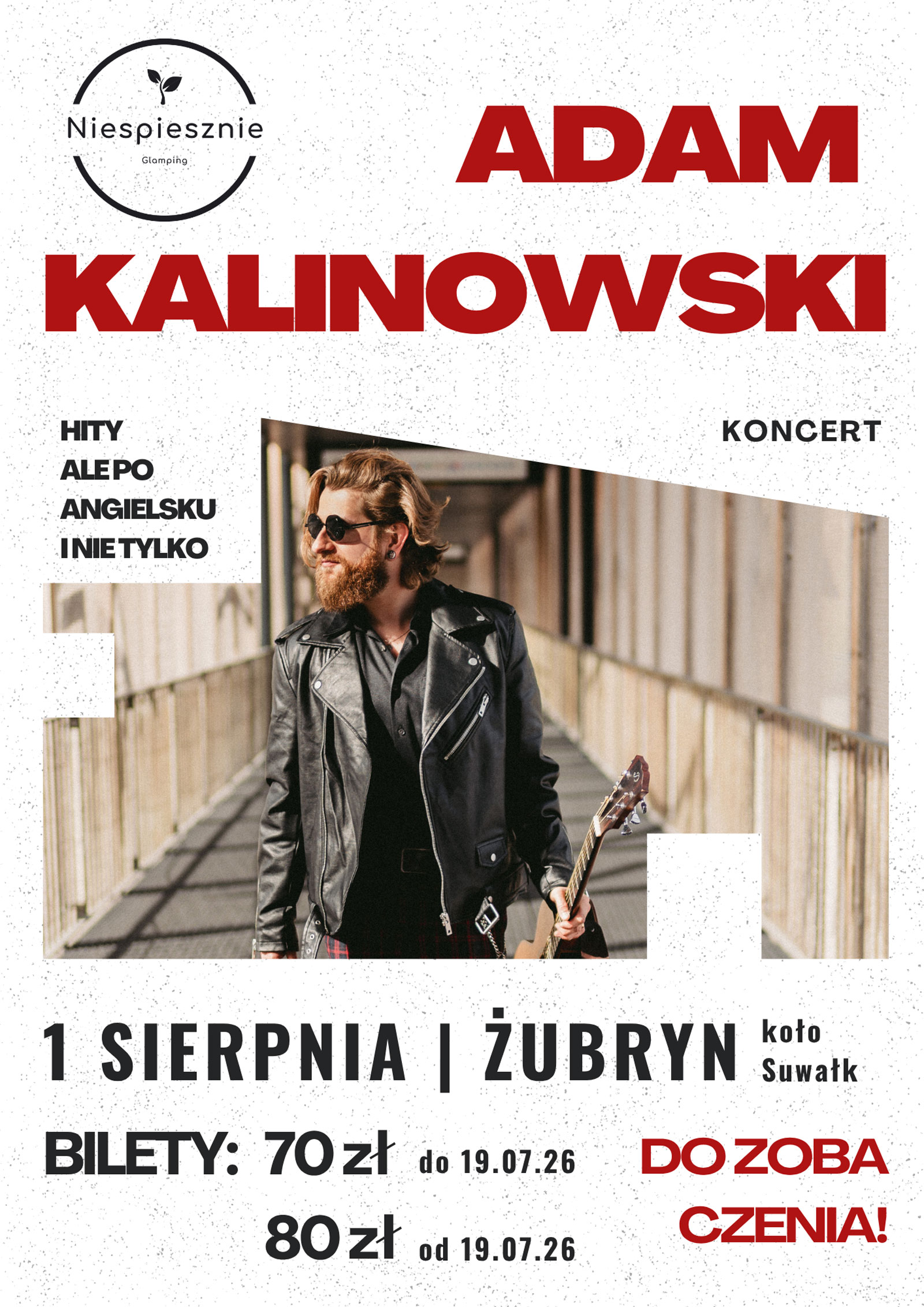 Adam Kalinowski, koncert w Niespiesznie w Żubrynie Adam Kalinowski, koncert w Niespiesznie w Żubrynie