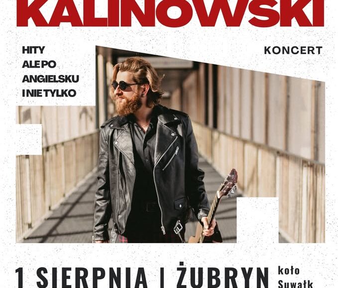 Adam Kalinowski w Niespiesznie Plakat zapowiadający koncert Adama Kalinowskiego w Niespiesznie