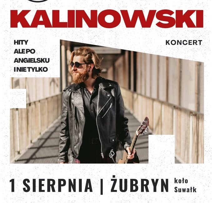 Adam Kalinowski w Niespiesznie Plakat zapowiadający koncert Adama Kalinowskiego w Niespiesznie
