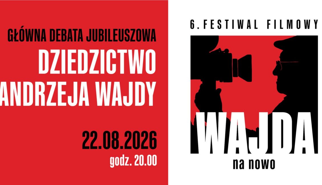 Plakat debaty „Dziedzictwo Andrzeja Wajdy” i pokazu filmu „Zemsta” w Suwałkach