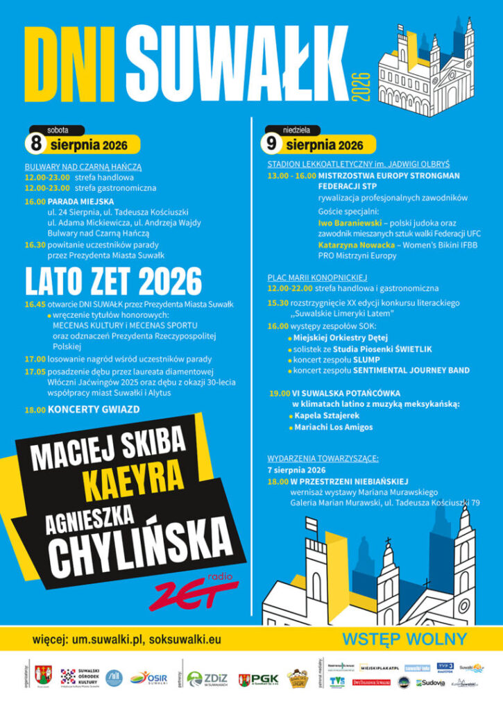 Dni Suwałk 2026 już 8 i 9 sierpnia. Dwa dni koncertów i wydarzeń dni suwalk 2026 juz 8 i 9 sierpnia dwa dni koncertow i wydarzen 1