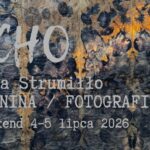 Echo – tkanina i fotografia Anny Strumiłło Plakat wystawy Echo – Tkanina / Fotografia w Galerii Strumiłło