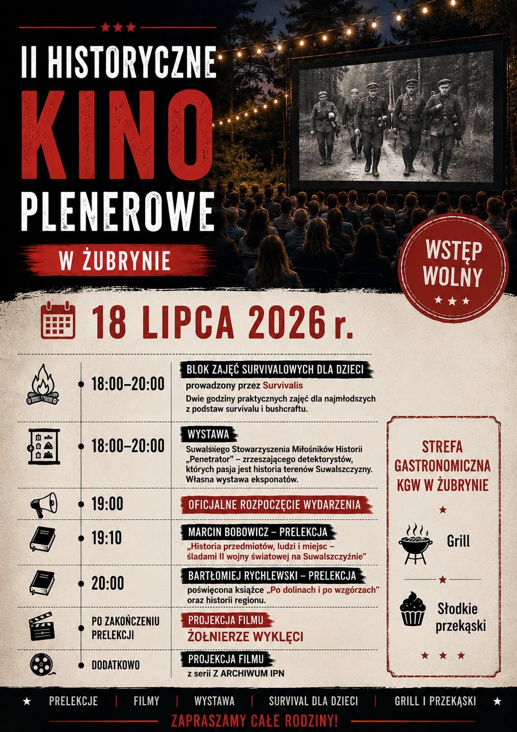 II Historyczne Kino Plenerowe w Żubrynie