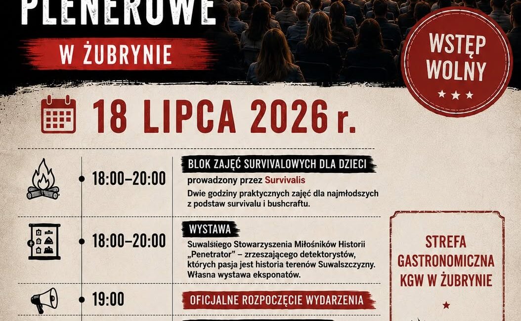 Plakat II Historycznego Kina Plenerowego w Żubrynie