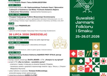 Nabory na Suwalski Jarmark Folkloru i Smaku 2026 trwają do 15 lipca Nabory na Suwalski Jarmark Folkloru i Smaku 2026 trwają do 15 lipca