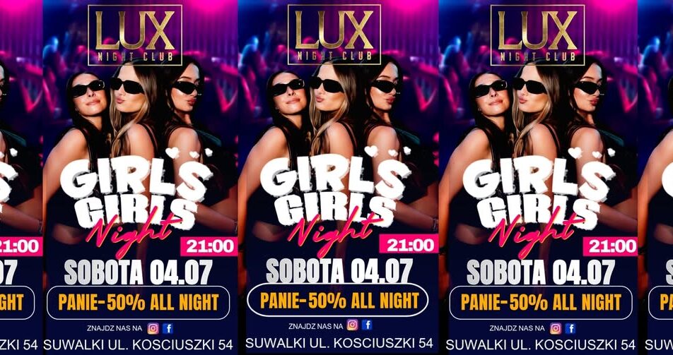 Panie Przodem w LUX Night Club Plakat wydarzenia Panie Przodem z informacją o terminie i miejscu