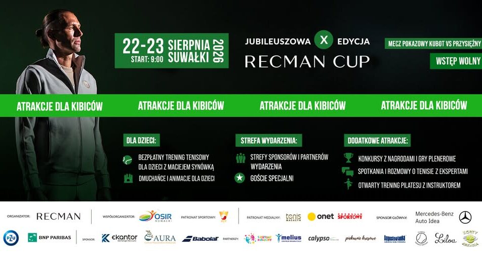 Plakat jubileuszowej X edycji Recman Cup w Suwałkach
