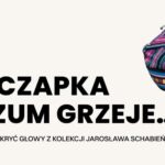 Plakat wernisażu wystawy nakryć głowy z kolekcji Jarosława Schabieńskiego