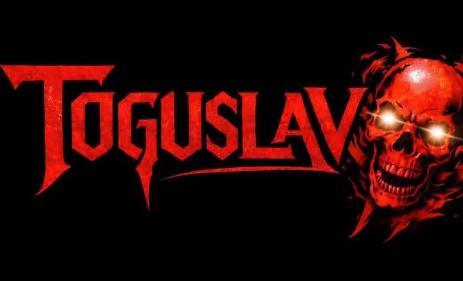 Plakat koncertu Double Attack Tour 2026 z nazwami zespołów Toguslav i Maga oraz terminem wydarzenia w Suwałkach